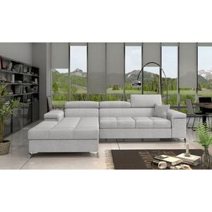 Imagine Coltar extensibil stanga 4 locuri ELTAP, Ric-18, Ricardo, 281x205x88 cm, lemn/poliester, gri deschis