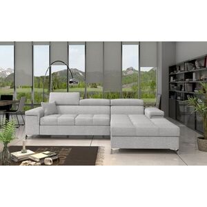 Imagine Coltar extensibil dreapta 4 locuri ELTAP, Ric-37, Ricardo, 281x205x88 cm, lemn/poliester, gri deschis