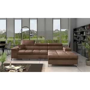 Imagine Coltar extensibil dreapta 4 locuri ELTAP, Ric-51, Ricardo, 281x205x88 cm, lemn/poliester, maro deschis
