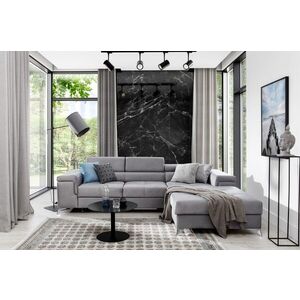 Imagine Coltar extensibil dreapta 4 locuri ELTAP, Ric-54, Ricardo, 281x205x88 cm, lemn/poliester, gri deschis