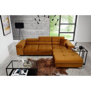 Imagine Coltar extensibil dreapta 4 locuri ELTAP, Ric-66, Ricardo, 281x205x88 cm, lemn/poliester, mustar