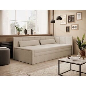 Imagine Canapea extensibila brat dreapta 3 locuri ELTAP, Fulgeo, 214x82x77 cm, lemn/catifea din poliester, bej