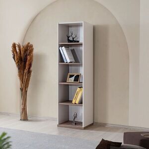 Imagine Corp biblioteca, Hanah Home, Milano, 45x170x40 cm, PAL, Alb/Maro