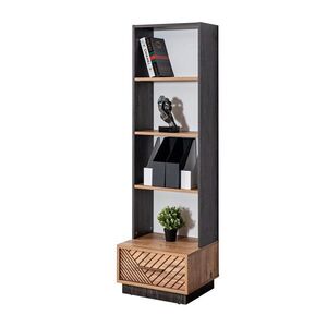 Imagine Corp biblioteca, Hanah Home, Antik, 50x172x46 cm, PAL, Antracit/Maro