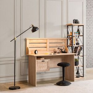 Imagine Birou, Hanah Home, Polo, 137x125x60 cm, PAL, Maro