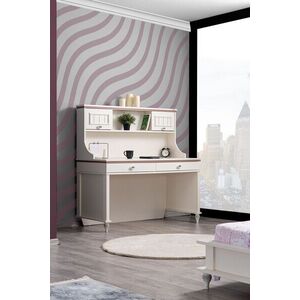 Imagine Birou, Hanah Home, Ezgi, 132x134x62 cm, PAL, Crem deschis