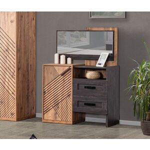 Imagine Dulap, Hanah Home, Antik, 94x132x94 cm, PAL, Antracit/Maro