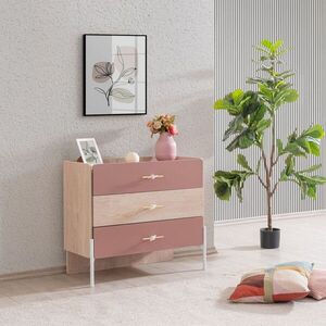 Imagine Dulap, Hanah Home, Rosetta, 89x79x42 cm, PAL, Maro / Roz