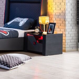 Imagine Noptiera, Hanah Home, Gaming Zone, 60x40x45 cm, PAL, Antracit