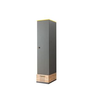 Imagine Dulap pentru haine, Hanah Home, Relax 1, 45x200x60 cm, PAL, Alb / Antracit / Galben / Maro
