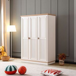 Imagine Dulap pentru haine, Hanah Home, Zenit 3, 134x192x61 cm, PAL, Crem deschis