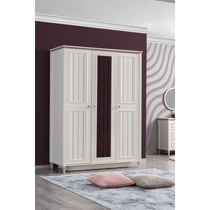 Imagine Dulap pentru haine, Hanah Home, Ezgi, 146x198x61 cm, PAL, Crem deschis