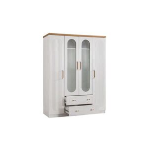 Imagine Dulap pentru haine, Hanah Home, Vita Bohem, 152x200x60 cm, PAL, Alb