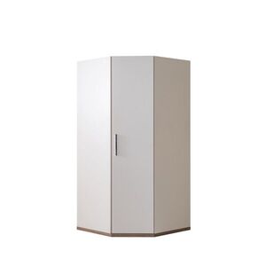 Imagine Dulap pentru haine, Hanah Home, Milano, 95x200x95 cm, PAL, Alb/Maro