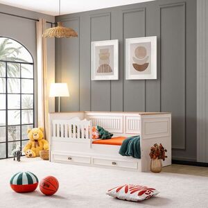 Imagine Pat de zi, Hanah Home, Zenit, 210x96x110 cm, PAL;MDF, Crem deschis