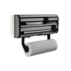 Imagine Suport pentru role de hartie/folie aluminiu/folie plastic, Leifheit, Parat Royal II, inox, gri