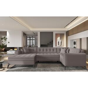 Imagine Coltar extensibil stanga 5 locuri ELTAP, MON-LT-07SA, Montez, 340x180x93 cm, lemn/poliester, bej