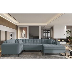 Imagine Coltar extensibil dreapta 5 locuri ELTAP, MON-RT-100SA, Montez, 340x180x93 cm, lemn/poliester, albastru