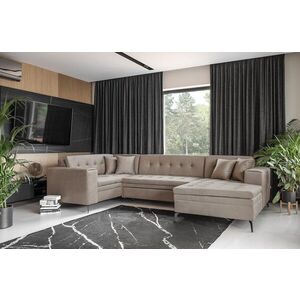 Imagine Coltar extensibil dreapta 5 locuri ELTAP, MON-RT-20NU, Montez, 340x180x93 cm, lemn/poliester, bej