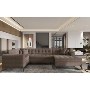 Imagine Coltar extensibil dreapta 5 locuri ELTAP, MON-RT-22PO, Montez, 340x180x93 cm, lemn/poliester, maro