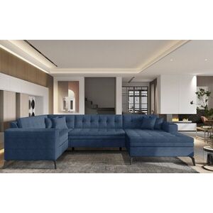 Imagine Coltar extensibil dreapta 5 locuri ELTAP, MON-RT-40GO, Montez, 340x180x93 cm, lemn/poliester, albastru inchis