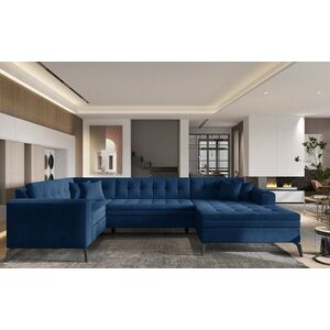 Imagine Coltar extensibil dreapta 5 locuri ELTAP, MON-RT-40NU, Montez, 340x180x93 cm, lemn/poliester, albastru inchis