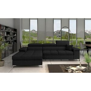 Imagine Coltar extensibil stanga 4 locuri ELTAP, RIC-LT-07KRO, Ricardo, 281x205x88 cm, lemn/poliester, negru