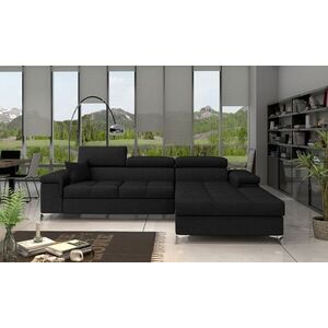 Imagine Coltar extensibil dreapta 4 locuri ELTAP, RIC-RT-07KRO, Ricardo, 281x205x88 cm, lemn/poliester, negru