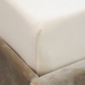 Imagine Cearceaf de pat cu elastic Pelly, Homla, 140x200 cm, bumbac, bej