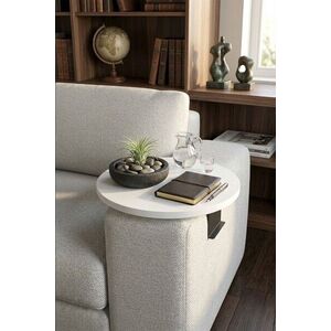 Imagine Masuta pentru cotiera canapea, Hanah Home, Artmtksofa1, 32x10x32 cm, Alb
