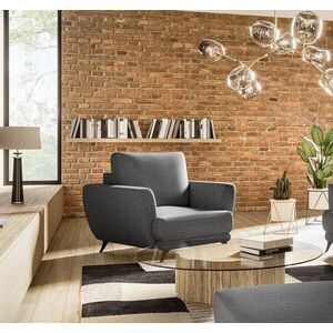 Imagine Fotoliu ELTAP, MEG-05VER, Megis, 102x94x87 cm, lemn/poliester, gri inchis