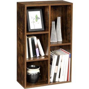 Imagine Corp biblioteca, Vasagle, 50x24x80 cm, PAL, maro rustic