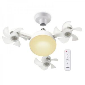 Imagine Ventilator de tavan 2 in 1 cu telecomanda Beper, 3 viteze, E27, alb