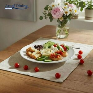 Imagine Set 6 farfurii intinse Aida, Art of Dining by Heinner, 25 cm, opal, alb