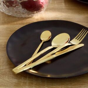 Imagine Set tacamuri 24 piese Aperi, Homla, inox tip 430, auriu