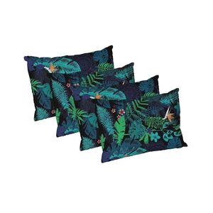 Imagine Set 4 perne Exotic, microfibra matlasata, 50x70 cm