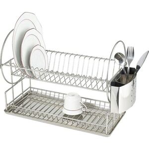 Imagine Scurgator de vase cu suport pentru tacamuri, Wenko Exclusive Duo, inox