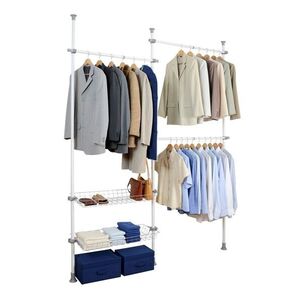 Imagine Suport pentru imbracaminte, Wenko Herkules Duo, inox/plastic/polipropilena