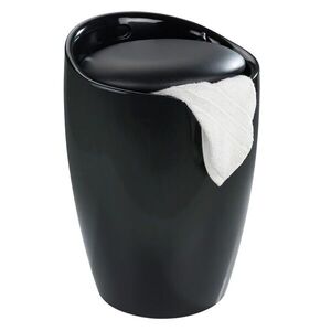 Imagine Taburet baie, Wenko, Candy, cos de rufe inclus, 36 x 50.5 x 36 cm, plastic/poliester, negru