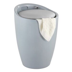 Imagine Taburet baie, Wenko, Candy, cos de rufe inclus, 36 x 50.5 x 36 cm, plastic/poliester, gri