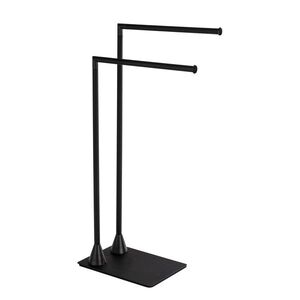 Imagine Suport pentru prosoape, Wenko, Hella, 43.5 x 78.5 x 20 cm, inox, negru