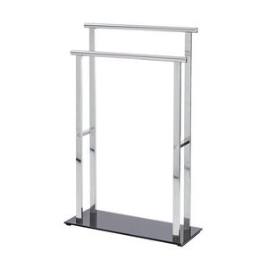 Imagine Suport pentru prosoape, Wenko, Lava, 52 x 81.5 x 20 cm, inox/sticla