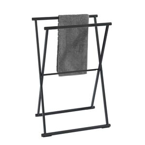 Imagine Suport pentru prosoape, Wenko, Lava, 53.5 x 80.5 x 35 cm, inox, negru