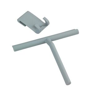 Imagine Racleta cu sistem de prindere, Wenko, Mola, 21 x 24.5 x 4 cm, inox/silicon, gri