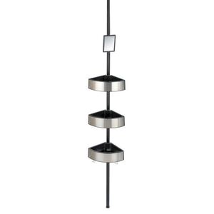 Imagine Etajera de colt extensibila pentru baie, Wenko, Premium Big, 27.5 x 70-260 x 20 cm, aluminiu