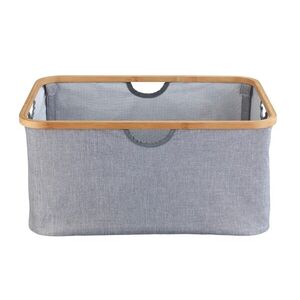 Imagine Cos de rufe pliabil, Wenko, Bahari, 50 L, 54 x 26 x 36 cm, poliester, gri