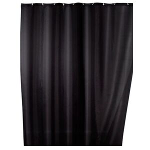 Imagine Perdea de dus anti-mucegai, Wenko, Single-colour, 180 x 200 cm, poliester, negru