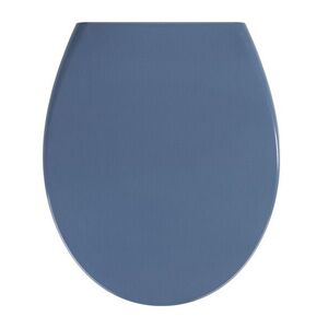 Imagine Capac de toaleta cu sistem de automat de coborare, Wenko, Samos Blue, 37.5 x 44.5 cm, duroplast, albastru
