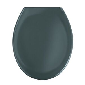 Imagine Capac de toaleta cu sistem automat de coborare, Wenko, Premium Ottana, 37.5 x 44.5 cm, duroplast, gri