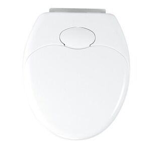 Imagine Capac de toaleta cu sistem automat de coborare, Wenko, Family, 35.5 x 38 cm, plastic, alb